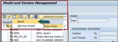 要创建,复制和删除模型和规划版本,您必须导航到sap scm系统中的以下